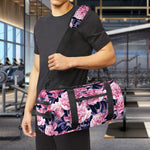 Vintage Pink Peony Floral Print Gym Bag