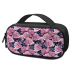 Vintage Pink Peony Floral Print Insulin Cooler Travel Case