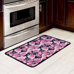 Vintage Pink Peony Floral Print Kitchen Mat