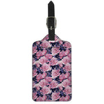 Vintage Pink Peony Floral Print Luggage Tag