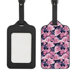 Vintage Pink Peony Floral Print Luggage Tag