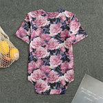 Vintage Pink Peony Floral Print Men's Bodysuit