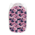 Vintage Pink Peony Floral Print Mesh Laundry Hamper
