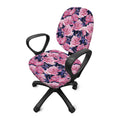 Vintage Pink Peony Floral Print Office Chair Cover