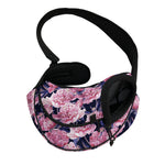 Vintage Pink Peony Floral Print Pet Sling Carrier
