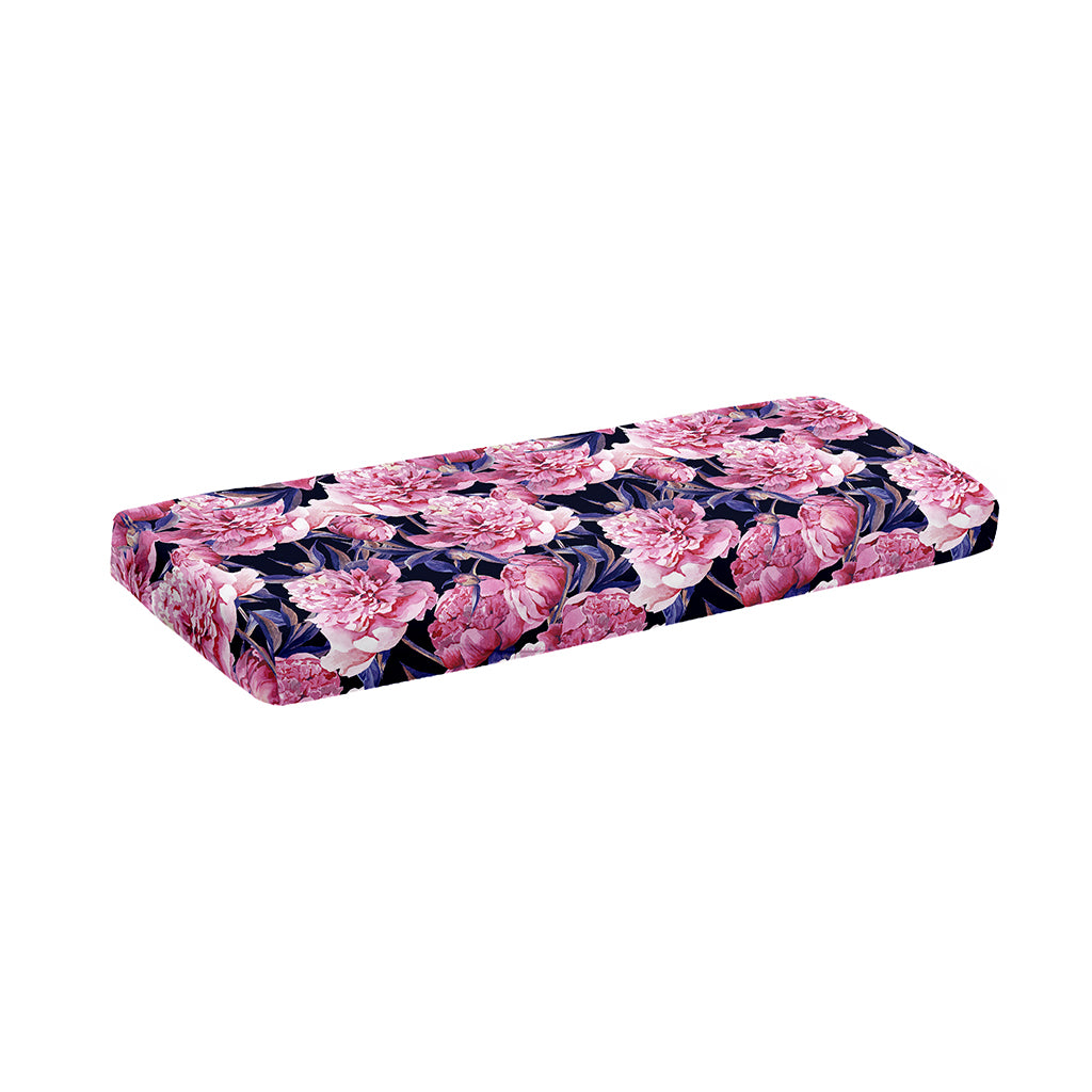 Vintage Pink Peony Floral Print Piano Keyboard Cover