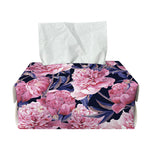 Vintage Pink Peony Floral Print Rectangle Tissue Box Cover