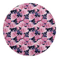 Vintage Pink Peony Floral Print Round Blanket