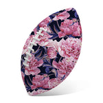 Vintage Pink Peony Floral Print Rugby Ball