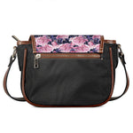 Vintage Pink Peony Floral Print Saddle Bag