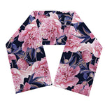 Vintage Pink Peony Floral Print Scarf