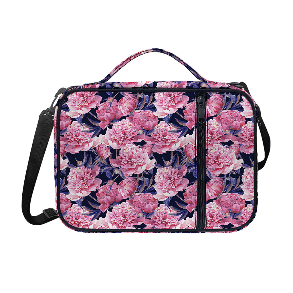 Vintage Pink Peony Floral Print Shoulder Strap Bible Bag