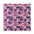 Vintage Pink Peony Floral Print Silk Bandana