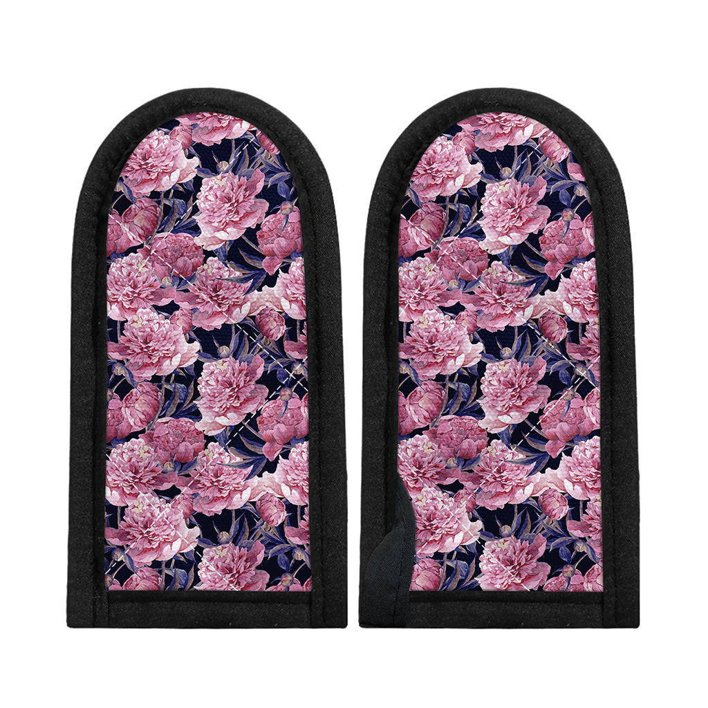 Vintage Pink Peony Floral Print Skillet Handle Cover