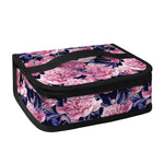 Vintage Pink Peony Floral Print Small Lunch Bag