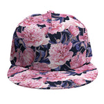 Vintage Pink Peony Floral Print Snapback Cap