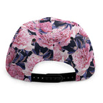 Vintage Pink Peony Floral Print Snapback Cap