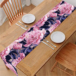 Vintage Pink Peony Floral Print Table Runner