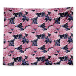 Vintage Pink Peony Floral Print Tapestry