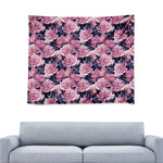 Vintage Pink Peony Floral Print Tapestry