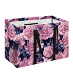 Vintage Pink Peony Floral Print Utility Tote Bag