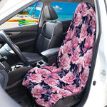 Vintage Pink Peony Floral Print Waterproof Car Seat Cover