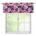 Vintage Pink Peony Floral Print Window Valance