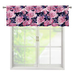 Vintage Pink Peony Floral Print Window Valance