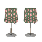 Vintage Pink Pig Pattern Print Bar Stool Covers