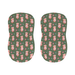 Vintage Pink Pig Pattern Print Bar Stool Covers