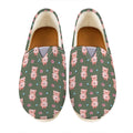 Vintage Pink Pig Pattern Print Casual Shoes