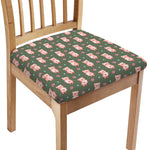 Vintage Pink Pig Pattern Print Chair Cushion Cover