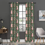 Vintage Pink Pig Pattern Print Curtain