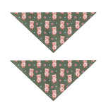 Vintage Pink Pig Pattern Print Dog Bandana