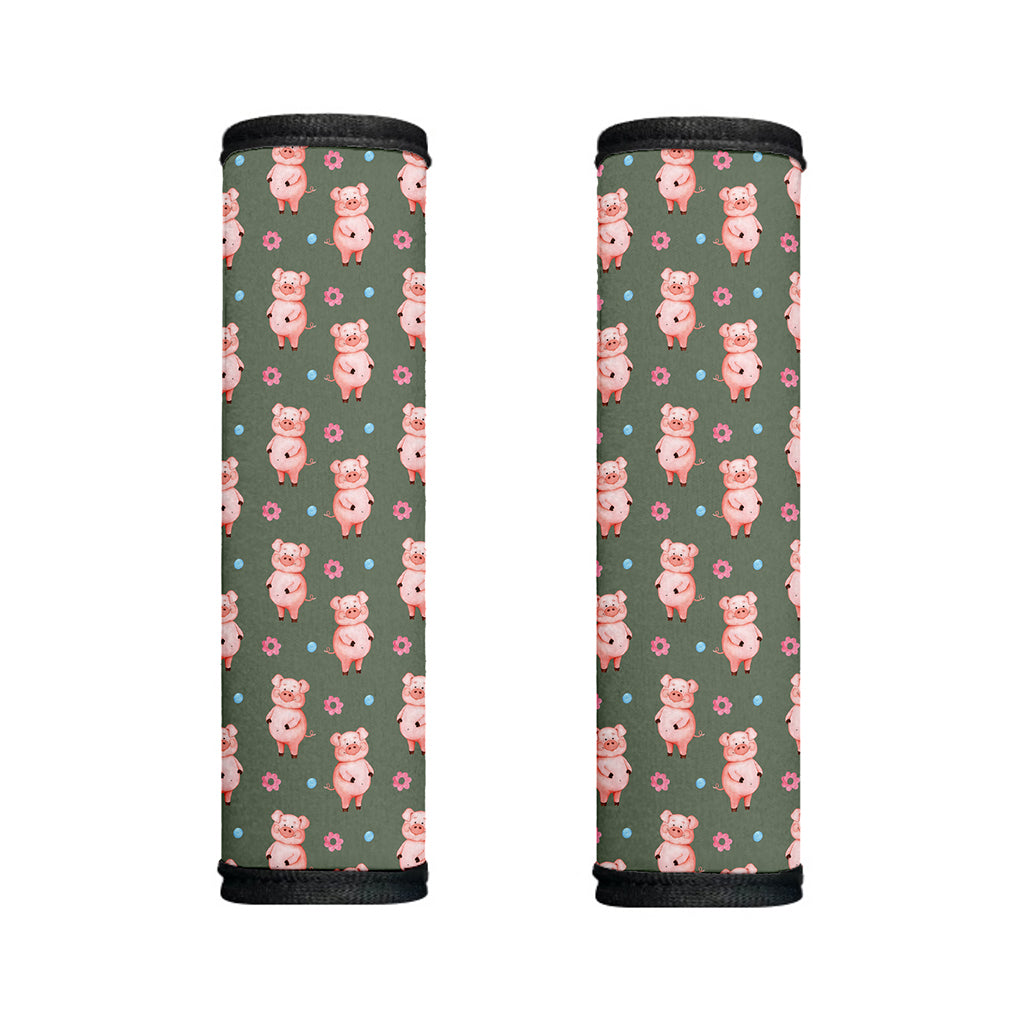 Vintage Pink Pig Pattern Print Handle Covers