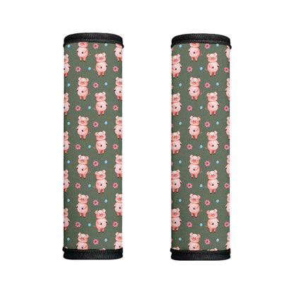 Vintage Pink Pig Pattern Print Handle Covers