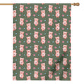 Vintage Pink Pig Pattern Print House Flag