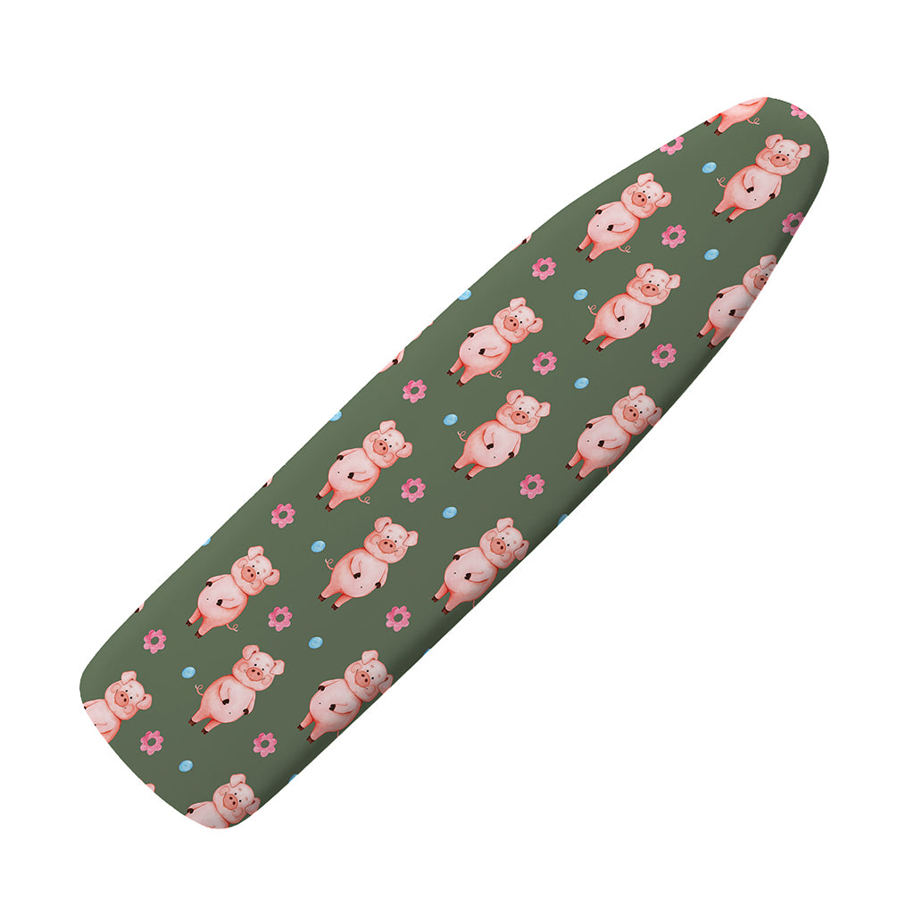 Vintage Pink Pig Pattern Print Ironing Board Cover