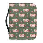 Vintage Pink Pig Pattern Print Leather Bible Cover