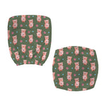 Vintage Pink Pig Pattern Print Office Chair Cover