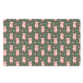 Vintage Pink Pig Pattern Print Polyester Doormat