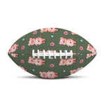 Vintage Pink Pig Pattern Print Rugby Ball