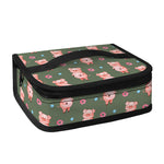 Vintage Pink Pig Pattern Print Small Lunch Bag