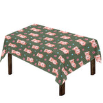 Vintage Pink Pig Pattern Print Tablecloth