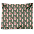 Vintage Pink Pig Pattern Print Tapestry