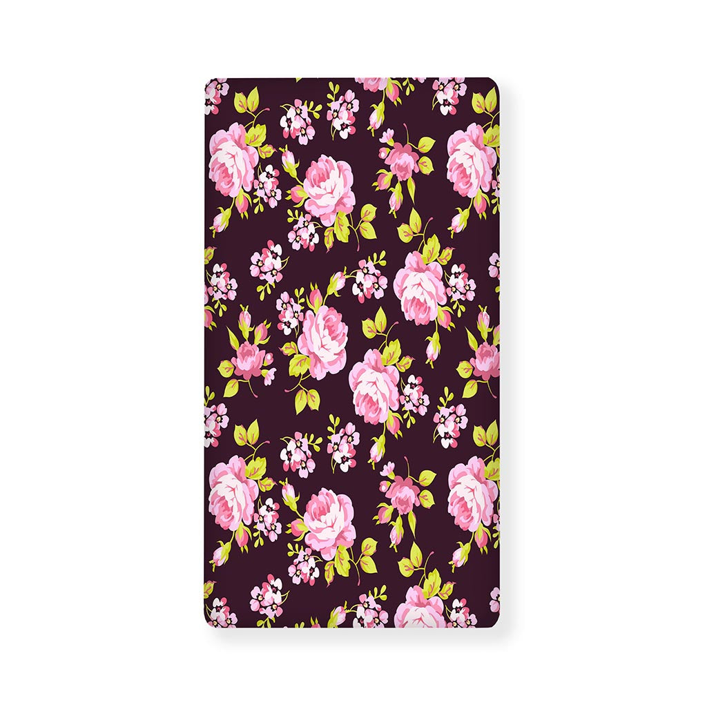 Vintage Pink Rose Floral Pattern Print Baby Crib Sheet