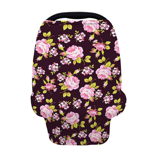 Vintage Pink Rose Floral Pattern Print Baby Seat Cover
