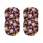 Vintage Pink Rose Floral Pattern Print Bar Stool Covers