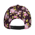 Vintage Pink Rose Floral Pattern Print Baseball Cap