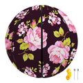 Vintage Pink Rose Floral Pattern Print Basketball